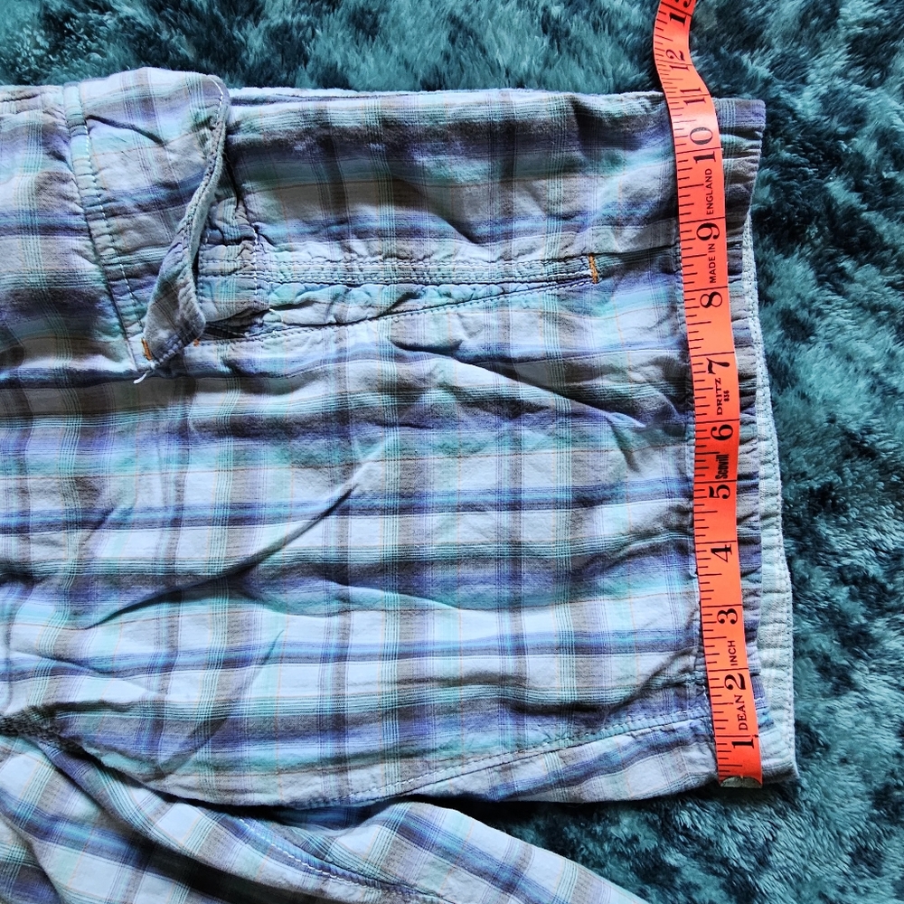Tommy Bahama plaid blue cotton cargo shorts size 33 - Picture 5 of 12